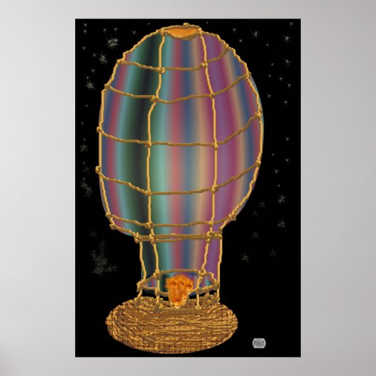 Midnight Balloon Ride Poster (Voorkant)