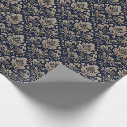 Midnight Baroque Wedding Cadeaupapier (Hoek)