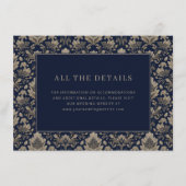 Midnight Baroque Wedding Informatiekaartje (Voorkant)