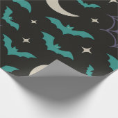 Midnight Bats & Webs beroemd gemaakt door Spooky H Cadeaupapier (Hoek)