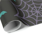 Midnight Bats & Webs beroemd gemaakt door Spooky H Cadeaupapier (Rol Hoek)