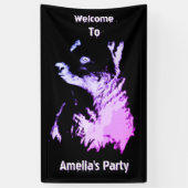 Midnight Bear Party Welcome Spandoek (Verticaal)