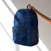 Midnight Black Cats– modern minimal Pattern Bedrukte Rugzak