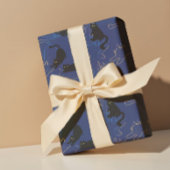 Midnight Black Cats– modern minimal Pattern Inpakpapier Vel