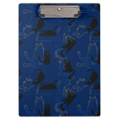 Midnight Black Cats– modern minimal Pattern Klembord (Voorkant)
