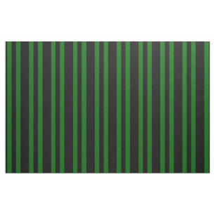 Midnight black, Island green stipe, strepen Stof