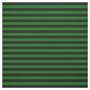 Midnight black, Island green stipe, strepen Stof