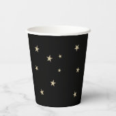 Midnight Black Silver Stars Wizard Party Paper Cup Papieren Bekers (Achterkant)