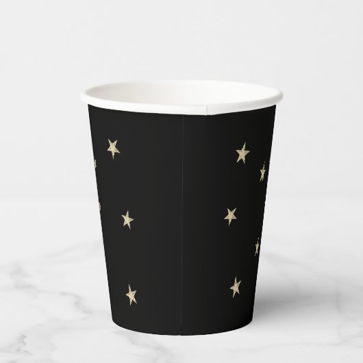 Midnight Black Silver Stars Wizard Party Paper Cup Papieren Bekers (Rechts)