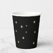 Midnight Black Silver Stars Wizard Party Paper Cup Papieren Bekers (Voorkant)