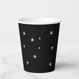 Midnight Black Silver Stars Wizard Party Paper Cup Papieren Bekers