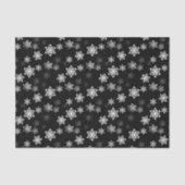 Midnight Black Snow Flake Flurries Tissuepapier (Voorkant)