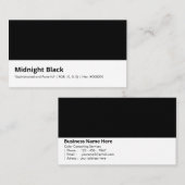 Midnight Black | "Sophisticated en krachtig" Visitekaartje (Voorkant / Achterkant)