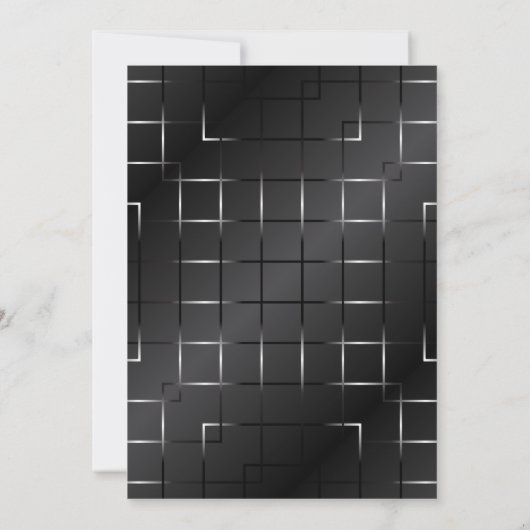 Midnight Black Under the Stars Uitnodiging voor ee (Achterkant)