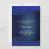 Midnight blauwe vlinder jurk damask tiara Quince Kaart (Achterkant)