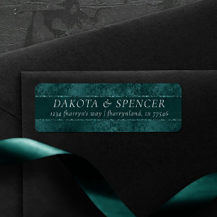 Midnight Blauwgroen Romance   Dark Satiny Grunge-a Etiket