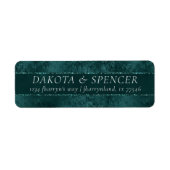 Midnight Blauwgroen Romance | Dark Satiny Grunge-a Etiket (Voorkant)