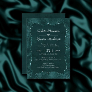 Midnight Blauwgroen Romance | Dark Satiny Grunge b Kaart