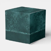 Midnight Blauwgroen Romance | Dark Satiny Grunge D Bedankdoosjes (Achterkant)