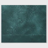 Midnight Blauwgroen Romance | Dark Satiny Grunge D Cadeaupapier (Vlak)