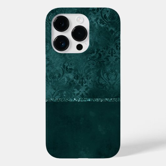 Midnight Blauwgroen Romance | Dark Satiny Grunge D Case-Mate iPhone Case (Achterkant)