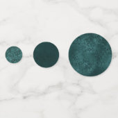Midnight Blauwgroen Romance | Dark Satiny Grunge D Confetti (Voorkanten)
