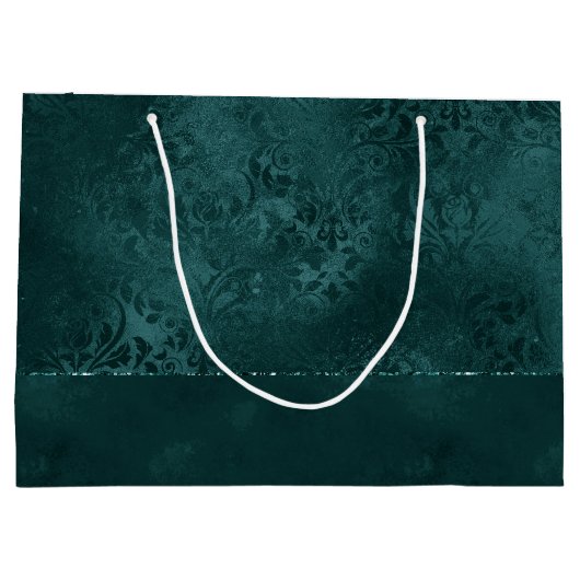 Midnight Blauwgroen Romance | Dark Satiny Grunge D Groot Cadeauzakje (Achterkant)