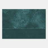 Midnight Blauwgroen Romance | Dark Satiny Grunge D Inpakpapier Vel (Voorkant 2)