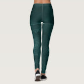 Midnight Blauwgroen Romance | Dark Satiny Grunge D Leggings (Achterkant)