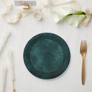 Midnight Blauwgroen Romance   Dark Satiny Grunge D Papieren Bordje