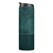 Midnight Blauwgroen Romance | Dark Satiny Grunge D Thermosbeker (Geroteerd rechts)