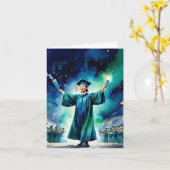 Midnight Blaze - High School Afstuderen vieren Kaart (Gele Bloem)