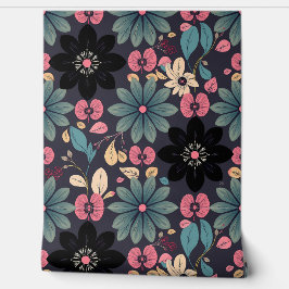 Midnight Bloom: betoverende donkere bloemen fantas Behang