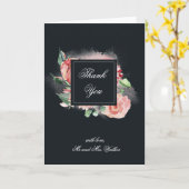 Midnight Bloom Bloemen Dank u gevouwen kaart (Gele Bloem)