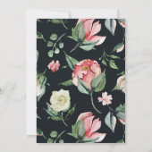Midnight Bloom bloemige foto Save The Date kaart (Achterkant)