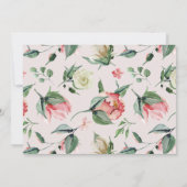 Midnight bloom blush floral Quinceanera Kaart (Achterkant)