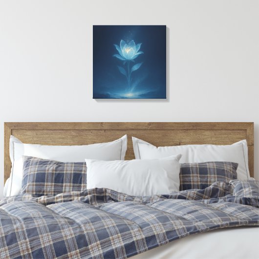 Midnight Bloom Canvas Afdruk (Insitu (Slaapkamer))