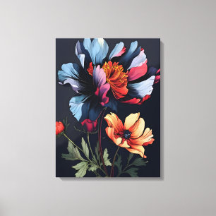 Midnight Bloom Canvas Afdruk