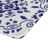 Midnight Bloom Classic Blue Floral Mosaic Snijplank (Hoek)