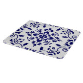 Midnight Bloom Classic Blue Floral Mosaic Snijplank (Hoek)