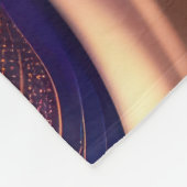 Midnight Bloom - Diep Paarse, Blauwgroen & Goud Ab Fleece Deken (Hoek)