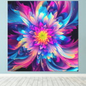 Midnight Bloom - Editie 002 Wrapped Canvas Art Afdruk (Insitu (Houten vloer))