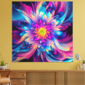 Midnight Bloom - Editie 002 Wrapped Canvas Art Afdruk (Insitu (Woonkamer))