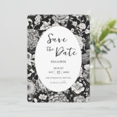 Midnight Bloom: Een donkere bloem Save The Date (Staand voorkant)