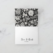 Midnight Bloom: een donkere bloemenbruiloft Bedankkaart (Binnen)