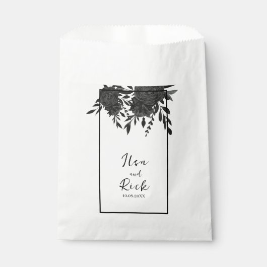 Midnight Bloom: een donkere bloemenbruiloft Bedankzakje (Voorkant)