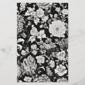 Midnight Bloom: een donkere bloemenbruiloft Briefpapier (Achterkant)