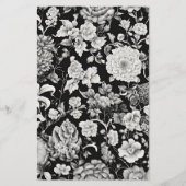 Midnight Bloom: een donkere bloemenbruiloft Briefpapier (Voorkant)