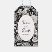 Midnight Bloom: een donkere bloemenbruiloft Cadeaulabel (Voorkant)