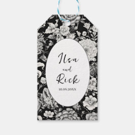 Midnight Bloom: een donkere bloemenbruiloft Cadeaulabel